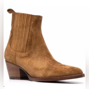 Maje Brown Suede Ankle Booties 38- 7.5